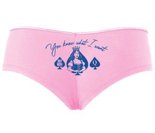 You Know What I Want - Queen Of Spades - Pink Boyshort