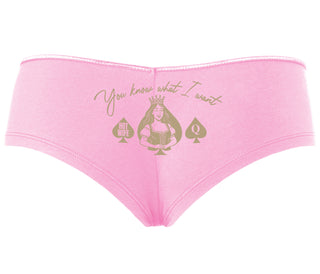 You Know What I Want - Queen Of Spades - Pink Boyshort