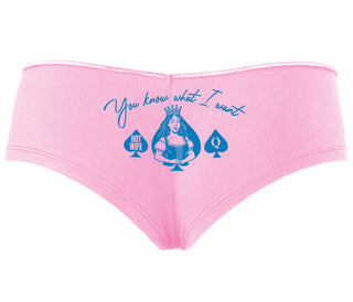 You Know What I Want - Queen Of Spades - Pink Boyshort
