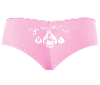 You Know What I Want - Queen Of Spades - Pink Boyshort