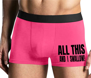 All This And I Swallow - Mens Pink Boxer Brief