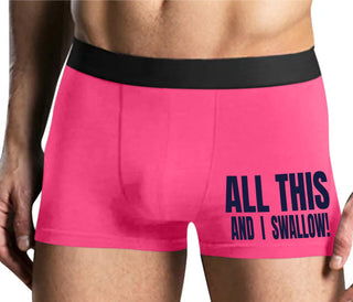 All This And I Swallow - Mens Pink Boxer Brief