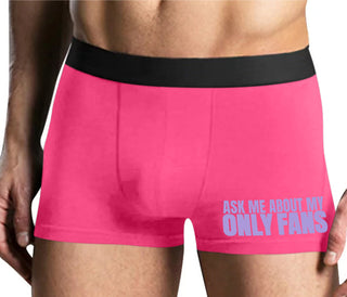 Ask Me About My Only Fans - Mens Pink Boxer Brief