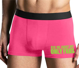 Ask Me About My Only Fans - Mens Pink Boxer Brief