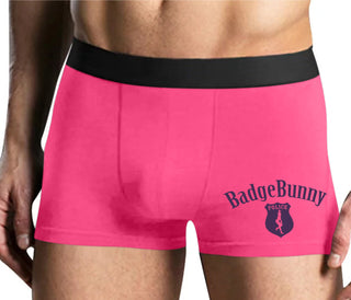 Badge Bunny for LEO Wife or Girlfriend - Mens Pink Boxer Brief
