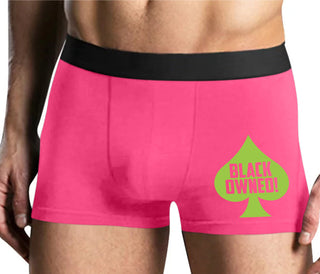 Black Owned - Queen of Spades - Mens Pink Boxer Brief