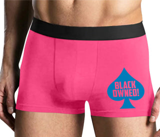 Black Owned - Queen of Spades - Mens Pink Boxer Brief