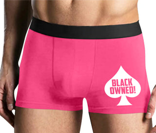 Black Owned - Queen of Spades - Mens Pink Boxer Brief