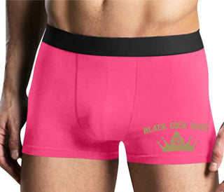 Black Cock Slut - Jack of Spades - Mens Pink Boxer Brief