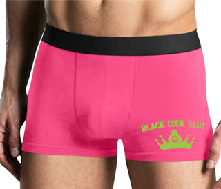 Black Cock Slut - Jack of Spades - Mens Pink Boxer Brief