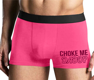 Choke Me Daddy - Mens Pink Boxer Brief