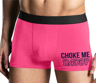 Choke Me Daddy - Mens Pink Boxer Brief
