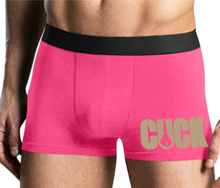 Cuck - Lock Logo - Mens Pink Boxer Brief