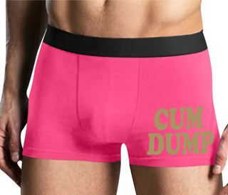 Cum Dump - Bold Design - Mens Pink Boxer Brief