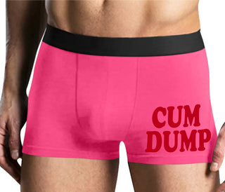 Cum Dump - Bold Design - Mens Pink Boxer Brief