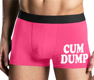 Cum Dump - Bold Design - Mens Pink Boxer Brief
