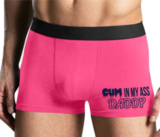 Cum In My Ass Daddy - Mens Pink Boxer Brief