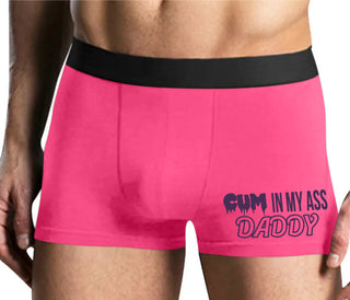 Cum In My Ass Daddy - Mens Pink Boxer Brief