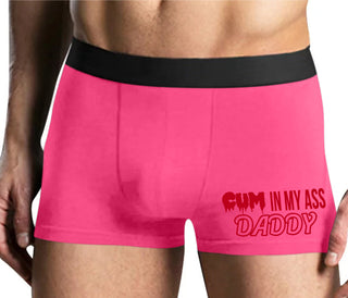 Cum In My Ass Daddy - Mens Pink Boxer Brief
