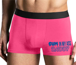 Cum In My Ass Daddy - Mens Pink Boxer Brief