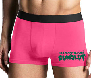 Daddy's Little Cumslut - Mens Pink Boxer Brief