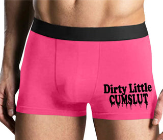 Dirty Little Cumslut - Mens Pink Boxer Brief