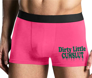 Dirty Little Cumslut - Mens Pink Boxer Brief