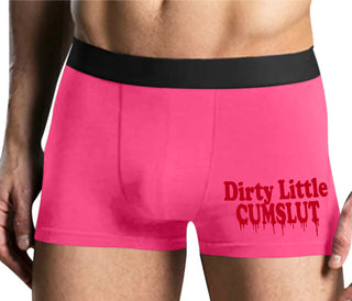 Dirty Little Cumslut - Mens Pink Boxer Brief