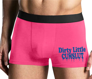 Dirty Little Cumslut - Mens Pink Boxer Brief