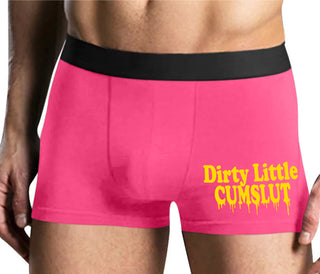 Dirty Little Cumslut - Mens Pink Boxer Brief