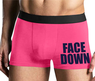 Face Down - Mens Pink Boxer Brief