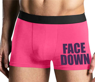 Face Down - Mens Pink Boxer Brief