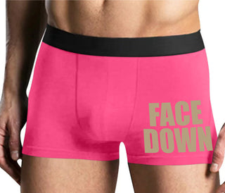 Face Down - Mens Pink Boxer Brief
