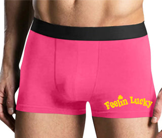 Feeling Lucky Shamrock - Mens Pink Boxer Brief