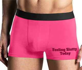 Feeling Slutty Today - Mens Pink Boxer Brief