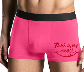 Finish In My Mouth - Mens Pink Boxer Brief