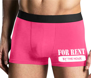 For Rent By The Hour - Mens Pink Boxer Brief