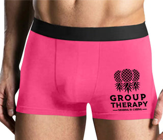 Group Therapy - Sharing Is Caring - Mens Pink Boxer Brief