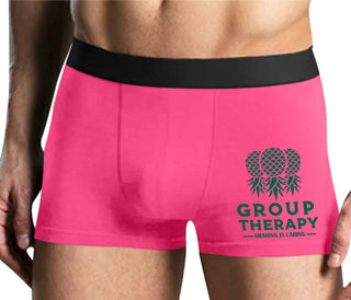 Group Therapy - Sharing Is Caring - Mens Pink Boxer Brief