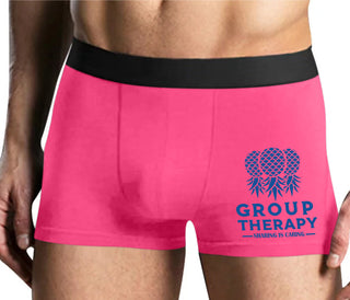 Group Therapy - Sharing Is Caring - Mens Pink Boxer Brief