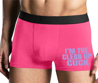 I'm The Clean Up Cuck - Mens Pink Boxer Brief