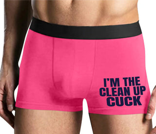 I'm The Clean Up Cuck - Mens Pink Boxer Brief