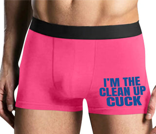 I'm The Clean Up Cuck - Mens Pink Boxer Brief
