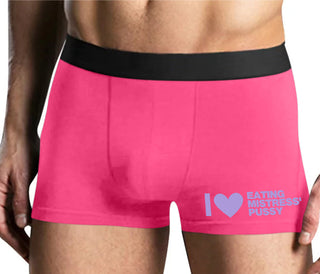 I Love Eating Mistress's Pussy - Mens Pink Boxer Brief