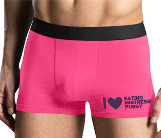I Love Eating Mistress's Pussy - Mens Pink Boxer Brief
