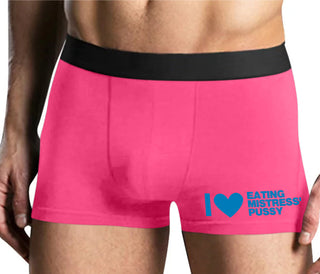 I Love Eating Mistress's Pussy - Mens Pink Boxer Brief