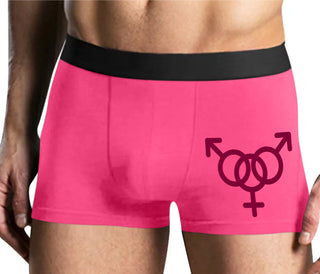 MMF Threesome - Mens Pink Boxer Brief