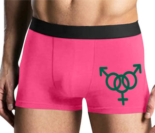 MMF Threesome - Mens Pink Boxer Brief