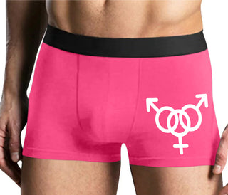 MMF Threesome - Mens Pink Boxer Brief