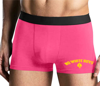 No White Boys - Jack Of Spades - Mens Pink Boxer Brief
